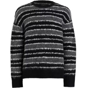 All Saints Men’s Oskar Stripped Crewneck Sweater